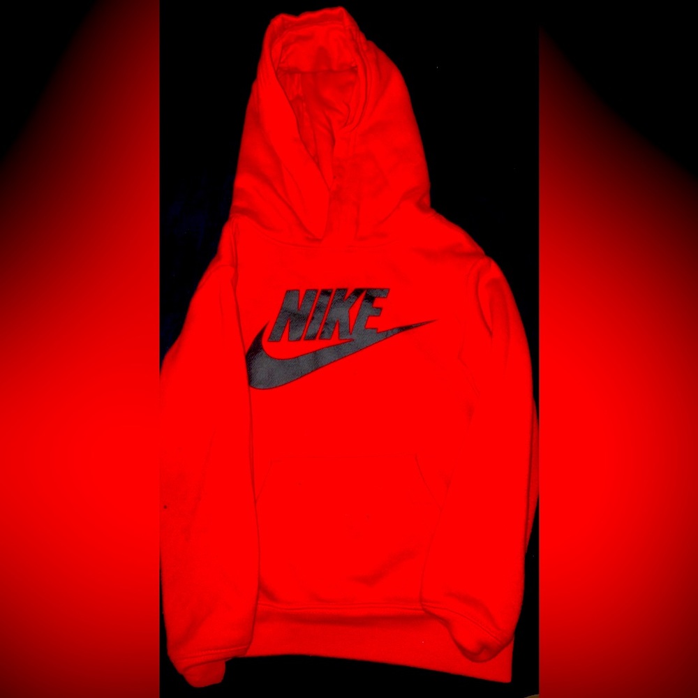 Nike red and black boys hoodie size 4